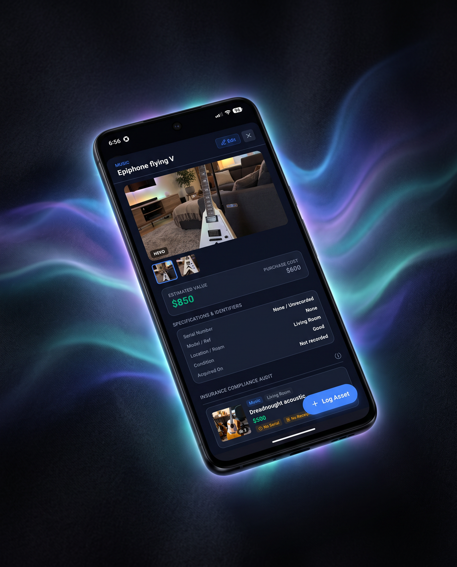 Itemizer: Personal Inventory Mobile Interface Mockup